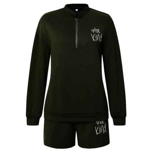 product_image_name-Fashion-Women 2 Piece Loose Fit Casual Printed Sweatsuit - Black-1