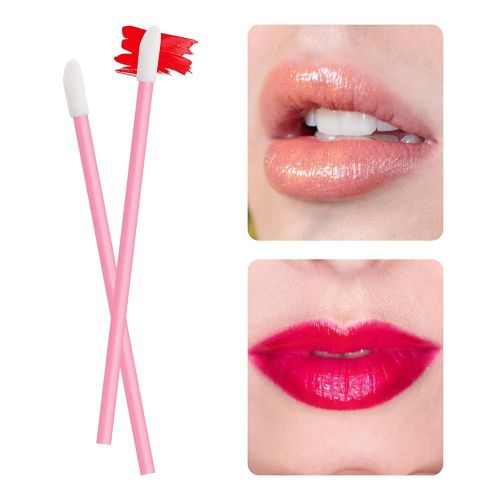 product_image_name-Generic-Pink Lip Wands Applicators Disposable - 500PCS Lip Brush, Lipstick Make Up Lint Free Brush Gloss Wands, Makeup Applicator Beauty Tool Kits-7