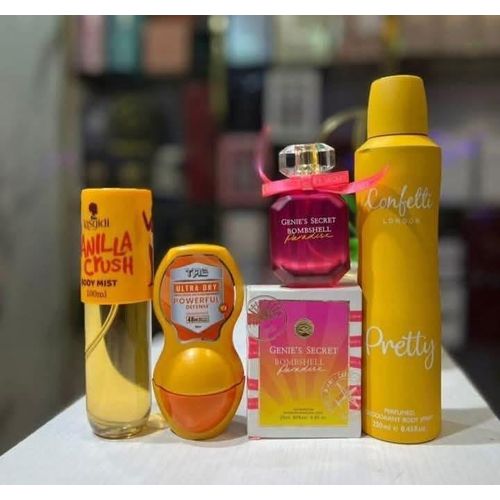 product_image_name-Generic-Genie’s Secret BombShell Paradise 25ml & Confetti body spray  & Vanilla crush & Roll on-1