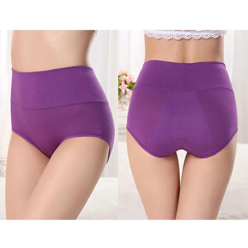 Fashion Womens Postpartum Period Protective Cotton Panties XL Purple