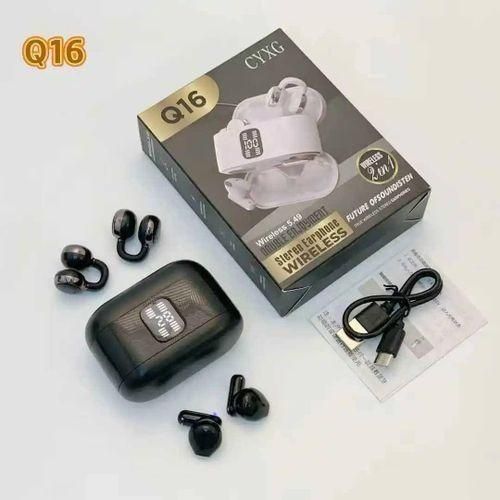 Generic Q16 Wireless Bluetooth CYXG Earbuds 2-in-1 TWS Earphones with LED Power Display, Touch Control & Charging Case