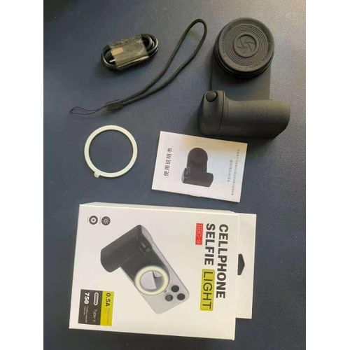 Generic Magnetic Phone Camera Shutter Grip Selfie Handle with Adjustable Fill Light & Photo Stabilizer for Video - image 2