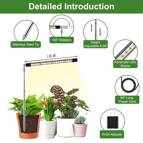 Full Spectrum LED Grow Light Plant Growing Lamp with 3 Timer for
