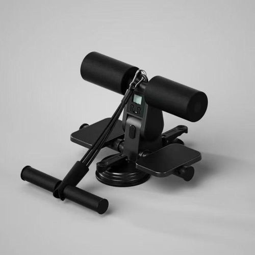Generic Suction Cup Sit-Up Assistant Bar with Resistance Bands - Black