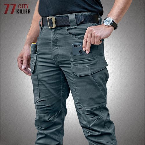 Men's Multi-Pockets Work Pants 100% Cotton Tactical Military Army Cargo  Pants