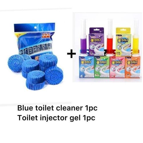 product_image_name-Generic-Aromatic Toilet gel fragrance + Toilet Blue Cleaner(10pcs)-1