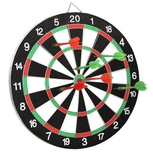 Generic Flocked Dart Board Game With 6 Dart Arrows