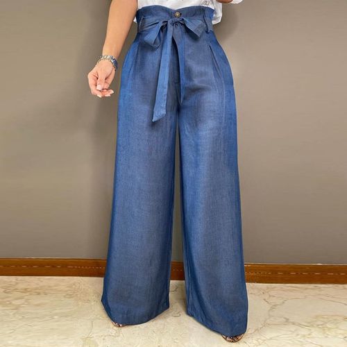 Green Casual Wear Blue Denim Girls Palazzo Jeans Washable And Breathable at  Best Price in New Delhi | Miss India Store