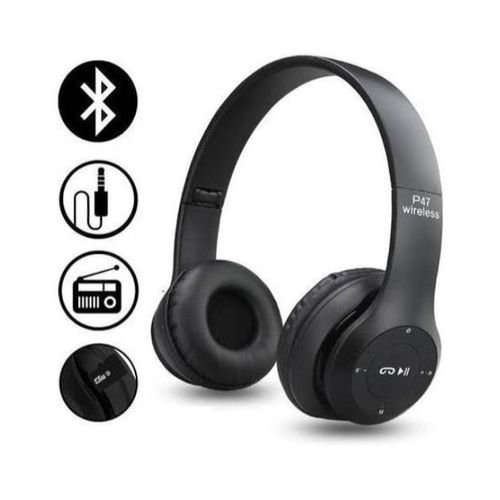 product_image_name-Generic-P47 Wireless Bluetooth 5.0 Stereo OverEar Foldable Headphone-4