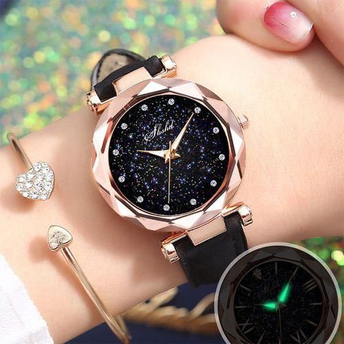 Fashion Women Watch Leather Band Ladies Quartz Wrist Watch Black Jumia Nigeria