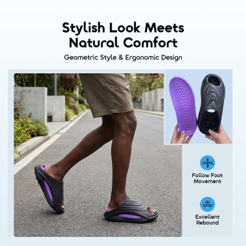 oraimo home CrestFrom Ergonomic Anti-Skid Slipper Black Slate 44-45 - image 3