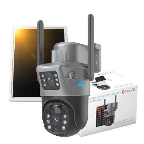 Generic SUPER QUALITY DUAL LENS SOLAR-POWERED AUTO_TRACKING CCTV CAMERA 4G SIM