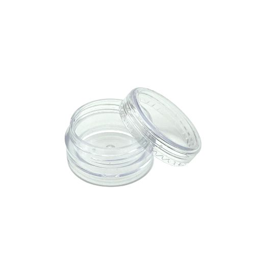 100PCS 5G black Cream Jar, Empty Plastic Cosmetic Container, clear