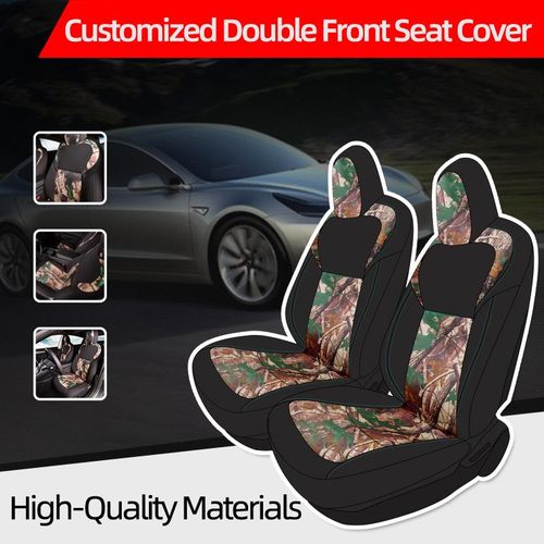 Generic Custom Front Seat Covers Fit For Tesla Model 3/ Y Jungle