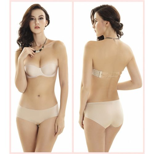 Fashion Push-Up Invisible Strapless Bra- Beige