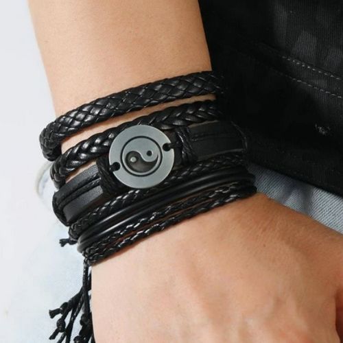Fashion Jewelry Braided Black Leather Bracelet Golden Anchor Charms Leather  Bracelet - China Black Leather Bracelet and Braided Leather Bracelet price  | Made-in-China.com