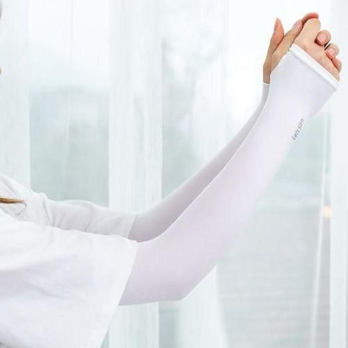 Generic Quality Ice sleeves men's and women's summer arm guards White - image 2