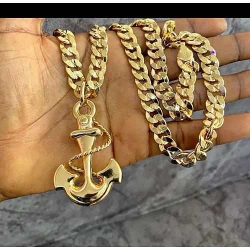 Fashion Quality Long Gold Anchor Pendant Necklace Jumia Nigeria
