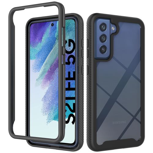 for Samsung Galaxy S21 FE 5G (NOT FIT S21 5G) Phone Case Dual Layer  Full-Body Rugged Clear Back Case Drop Resistant Shockproof Case with Built  In