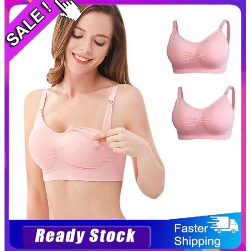 Fashion 2PACK Full Bust Seamless Nursing Maternity Bras Bralette