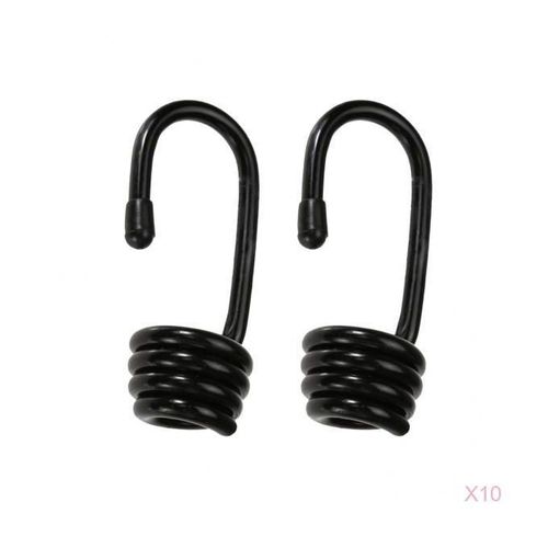 Generic 20Pcs Metal Bungee Shock Cord Hook For 10mm Elastic Ropes Luggage