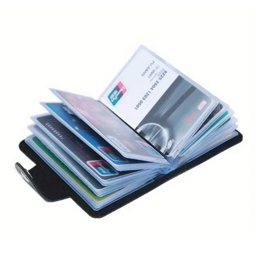 product_image_name-Fashion-Leather Bank Card Holder With Multiple Card Slots-4