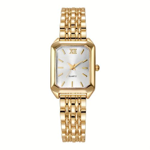 product_image_name-Fashion-Ladies' Gift Watch, a Classic And Stylish Square Dial with Roman Numerals, Elegant And Minimalist Quartz Wristwatch (1pc/Set)-1