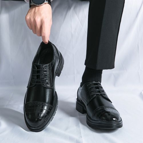 Flangesio Luxury Men Formal Shoes Oxford Shoes Vintage Platform Leather Shoes Men Business Office Footwear Party Wedding Shoes Non Slip Comfortable Social Shoes Black EUR Size 38 46 Jumia Nigeria