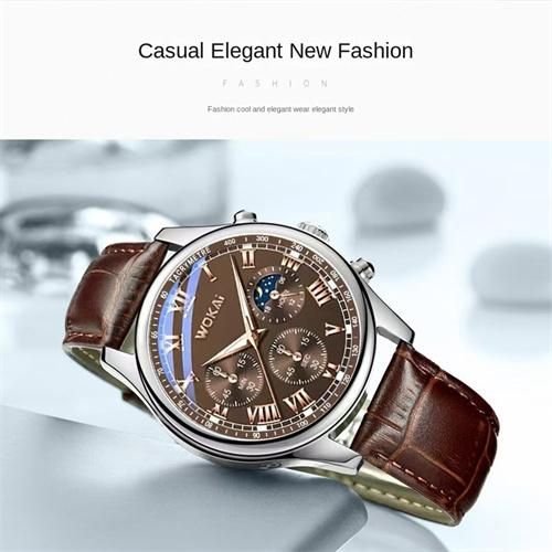 product_image_name-Fashion-Men's Business Quartz Watch - Brown-5