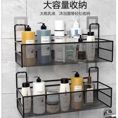 product_image_name-Generic-2pcs Wall Mounted Bathroom Shelf-1