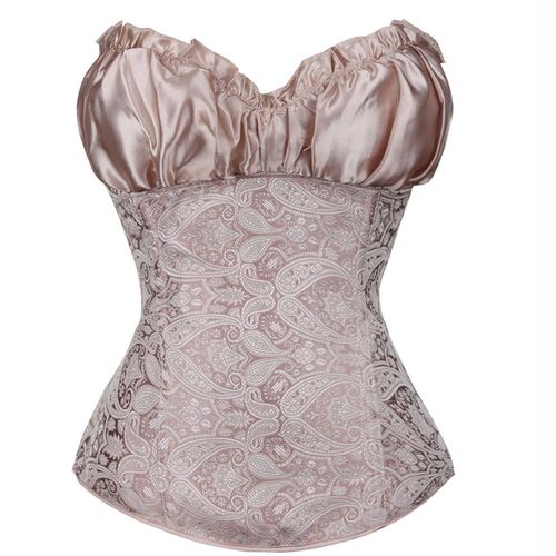 Fashion Women Steampunk Gothic Waist Trainer Corset Red Bow Satin