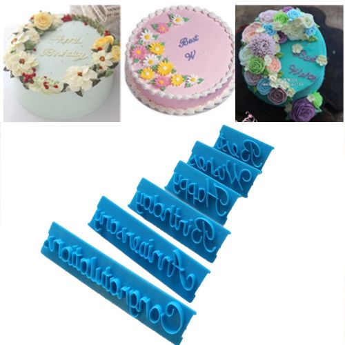 6Pcs/Set Alphabet Stamps Cake Decorating Set - Number Cookie