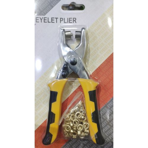 Eyelet Setting Pliers with a bag of eyelets