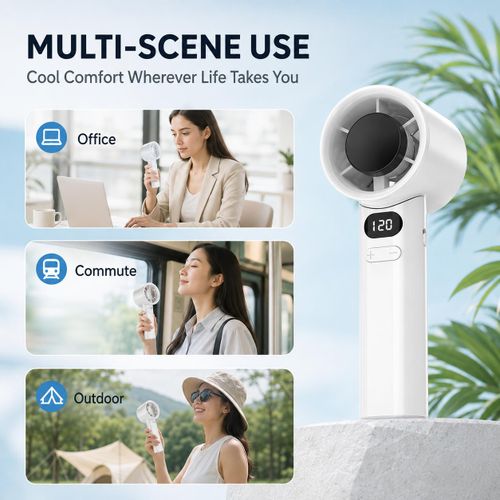 DORXTI White Portable Handheld Fan 800mah - image 7