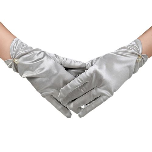 Grey wedding gloves store