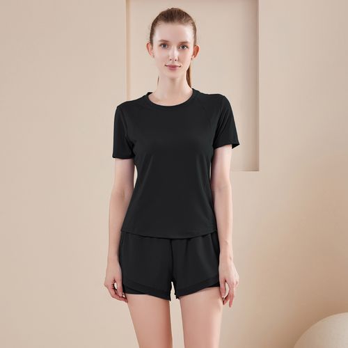 Generic Women Sports T Shirt And Shorts Set,Casual Athletic Suit Summer 2  Pieces Sets