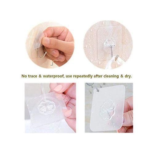 product_image_name-Generic-30 Pcs Adhesive Hooks, Strong Hooks, Coat Hangers, Household Hooks-2