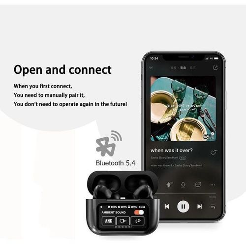 Generic A9 Pro Wireless Bluetooth Headsets LED Touchscreen Earphones Noise Cancelling Earplugs - image 4