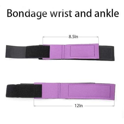 product_image_name-Generic-Bed Restraints Kit, Sex Bondage, SM Accessories for Adults, Couples, Under King Size Bed, Neck to Wrist Set, Wrist and Ankle Bondage Set, Sexy Handcuffs for Adults,-5