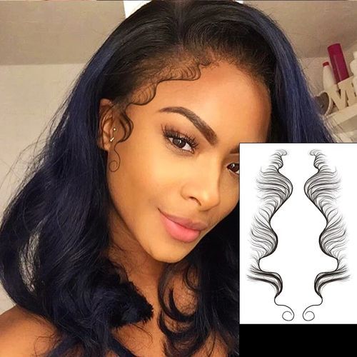 Tattoo Edges for Hair4pcs Styles DIY Baby Hair Tattoo Stickers Waterproof  Lasting Temporary Tattoo Edges Hair for Women Hair Makeup Tool Black   Walmartcom