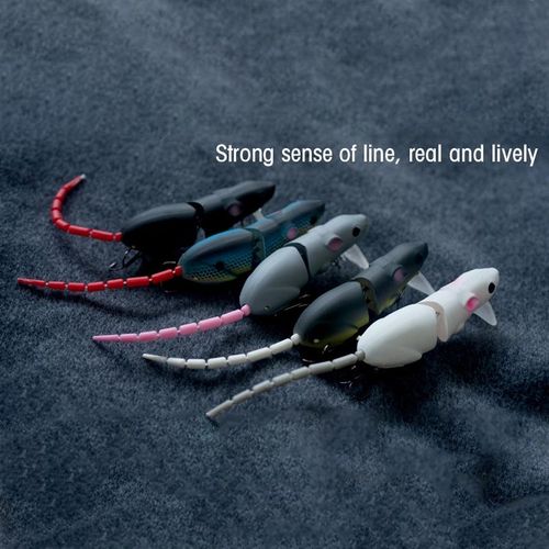 Generic Artificial Fishing Lure Plastic Mouse Lure Rat Bait with Hoo