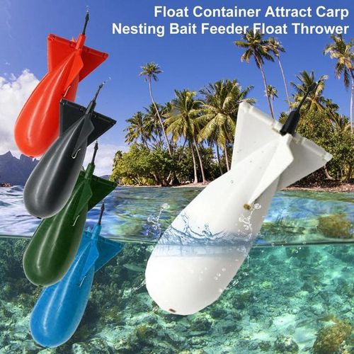 Generic 5pcs Fishing Lure Rocket Fishing Rocket Float Container Attract  Nesting Bait Feeder Float Thrower Fishing Accessories