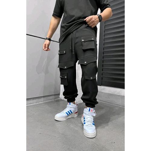 Fashion Black Combat Joggers Pant