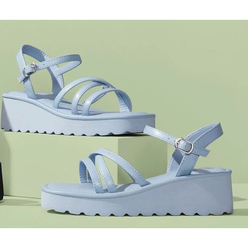 Ladies blue sandals size 5 shop