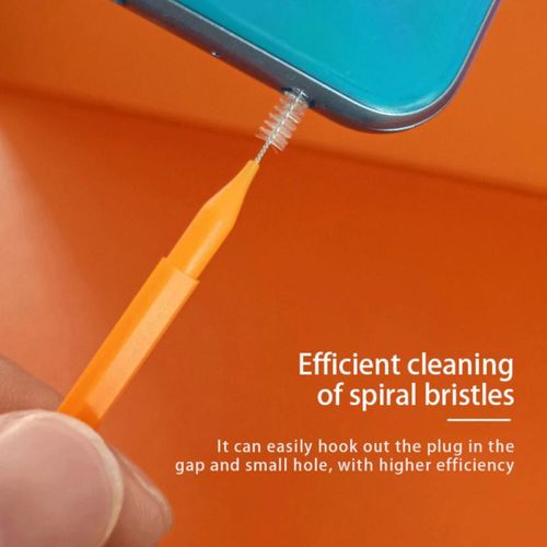 Generic 5pcs Anti-clogging Mini Brush Mobile Phone Hole Cleaner Shower  Nozzle Pore Gap Cleaning Brushes Household Cleaning-Grey