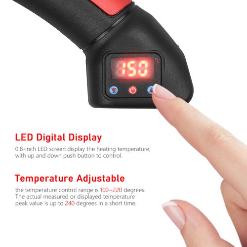 Generic Electronic Cordless Hot Gun Adjustable Temperature Hot Melt Gun  Digital Display Quantity Ouctput