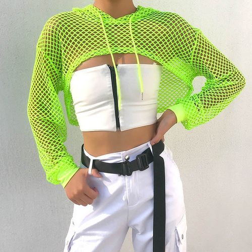 neon mesh top