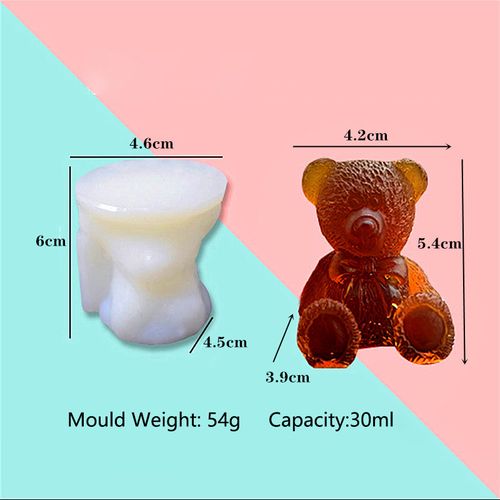 3D Bear Ice Cube Silicone Mold Creative Ice Bear Coffee Milk Tea