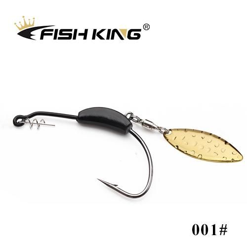 Generic Fish King With Metal Spoon Offset Fishing Hook Slicing Jig