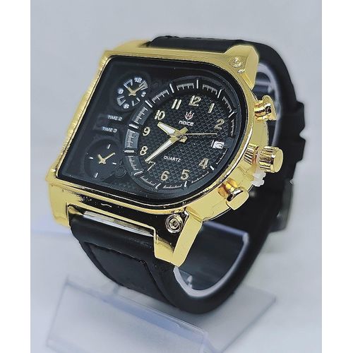 product_image_name-Fashion-Men Sleek Black Leather Wristwatch -1
